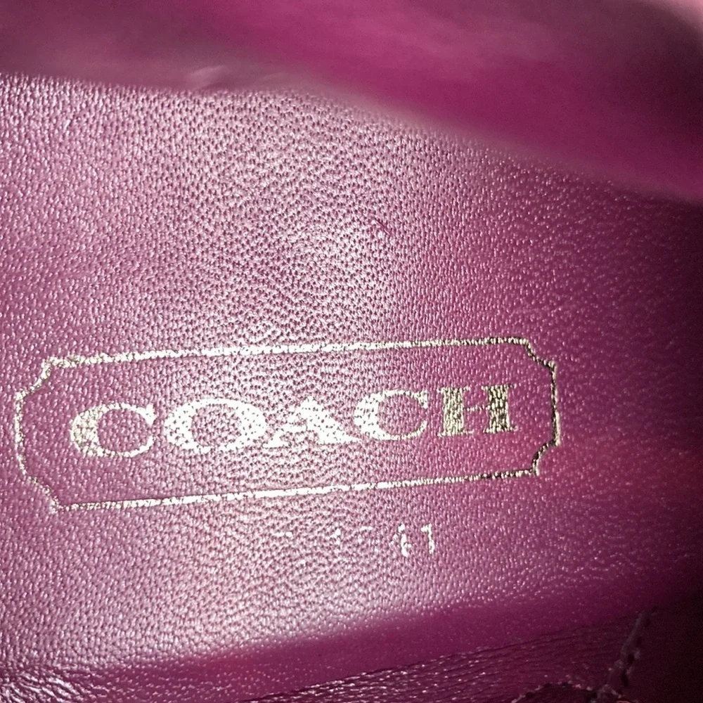 COACH Italian Leather Nicolete Bootie Black Sz 6.5 Buckle Office Classic Witchy
